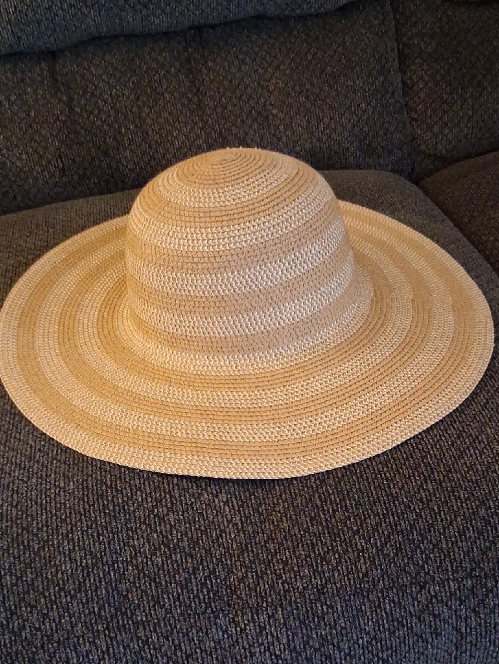 Magid Wide Brim Straw Sun Hat - Natural Tan And Cream